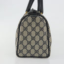 GUCCI GG Supreme Sherry Line Boston Bag PVC Navy Gold 40 02 006 Auth 190850-4