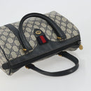 GUCCI GG Supreme Sherry Line Boston Bag PVC Navy Gold 40 02 006 Auth 190850-6