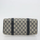 GUCCI GG Supreme Sherry Line Boston Bag PVC Navy Gold 40 02 006 Auth 190850-5