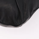 Max Mara Shoulder Bag Leather Black Gold Auth 190851A-11