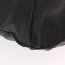 Max Mara Shoulder Bag Leather Black Gold Auth 190851A-12