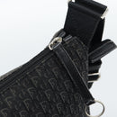 Christian Dior Trotter Canvas Shoulder Bag Black Silver Auth 190852A-10