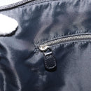 Christian Dior Trotter Canvas Shoulder Bag Black Silver Auth 190852A-20