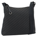 Christian Dior Trotter Canvas Shoulder Bag Black Silver Auth 190852A-1