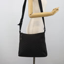 Christian Dior Trotter Canvas Shoulder Bag Black Silver Auth 190852A-22