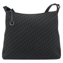 Christian Dior Trotter Canvas Shoulder Bag Black Silver Auth 190852A-13