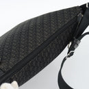 Christian Dior Trotter Canvas Shoulder Bag Black Silver Auth 190852A-6