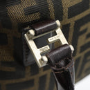 FENDI Zucca Canvas Hand Bag Black Brown Auth 190854-11