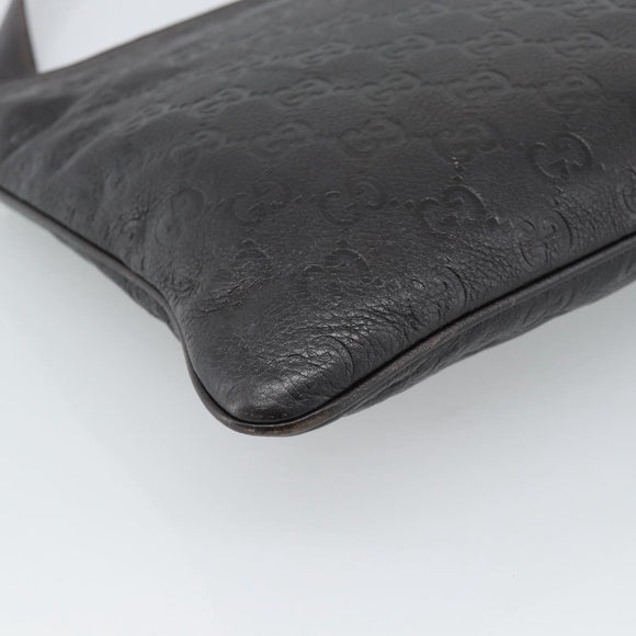GUCCI GG Canvas Guccissima Bag Leather Dark Brown Gold 201538 Auth 190855