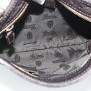 GUCCI GG Canvas Guccissima Bag Leather Dark Brown Gold 201538 Auth 190855-11