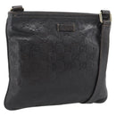 GUCCI GG Canvas Guccissima Bag Leather Dark Brown Gold 201538 Auth 190855-1
