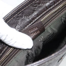 GUCCI GG Canvas Guccissima Bag Leather Dark Brown Gold 201538 Auth 190855-12