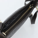 GUCCI GG Canvas Guccissima Bag Leather Dark Brown Gold 201538 Auth 190855-6