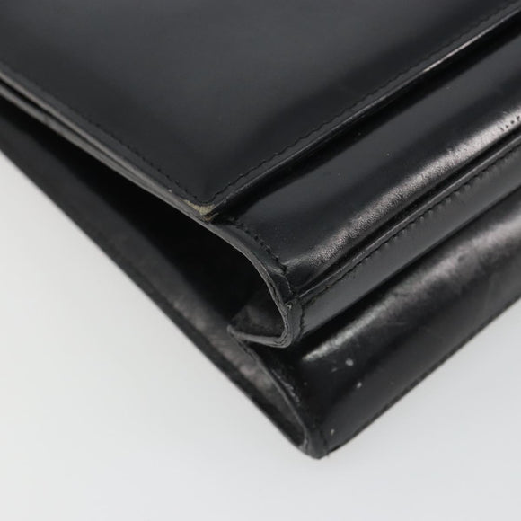 GUCCI Shoulder Bag Patent Leather Black Silver 001 2033 Auth 190856