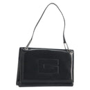 GUCCI Shoulder Bag Patent Leather Black Silver 001 2033 Auth 190856-1