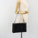 GUCCI Shoulder Bag Patent Leather Black Silver 001 2033 Auth 190856-22