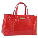 LOUIS VUITTON Monogram Vernis Wilshire PM Bag Rose Pop M93643 LV Auth 190861A-1
