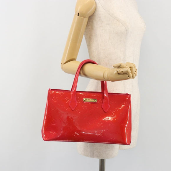 LOUIS VUITTON Monogram Vernis Wilshire PM Bag Rose Pop M93643 LV Auth 190861A