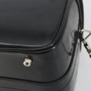 GUCCI Bamboo Hand Bag Patent Leather 2way Black Silver 013 122 2491 Auth 190862-16