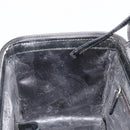 GUCCI Bamboo Hand Bag Patent Leather 2way Black Silver 013 122 2491 Auth 190862-23