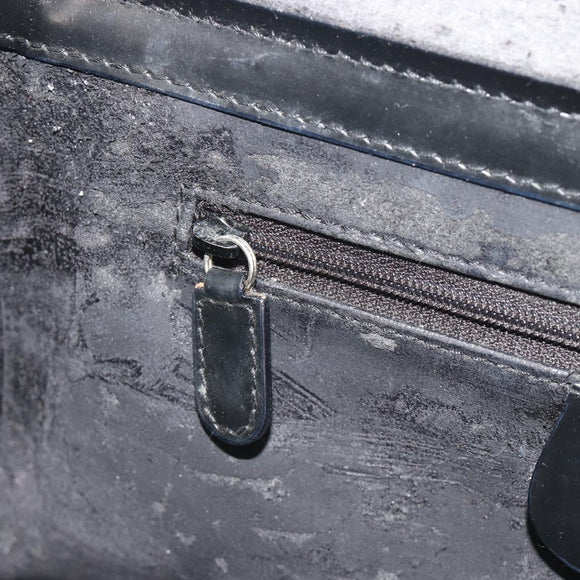 GUCCI Bamboo Hand Bag Patent Leather 2way Black Silver 013 122 2491 Auth 190862