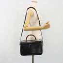 GUCCI Bamboo Hand Bag Patent Leather 2way Black Silver 013 122 2491 Auth 190862-25