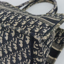 Christian Dior Trotter Canvas Oblique Book Hand Bag 2way Navy Auth 190866A-9