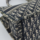 Christian Dior Trotter Canvas Oblique Book Hand Bag 2way Navy Auth 190866A-16