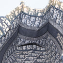 Christian Dior Trotter Canvas Oblique Book Hand Bag 2way Navy Auth 190866A-17
