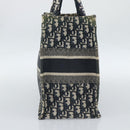 Christian Dior Trotter Canvas Oblique Book Hand Bag 2way Navy Auth 190866A-3