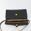 Christian Dior Trotter Canvas Shoulder Bag PVC Black Gold Auth 190867A-15