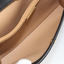 Christian Dior Trotter Canvas Shoulder Bag PVC Black Gold Auth 190867A-17