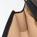 Christian Dior Trotter Canvas Shoulder Bag PVC Black Gold Auth 190867A-19