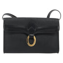 Christian Dior Trotter Canvas Shoulder Bag PVC Black Gold Auth 190867A-2