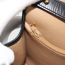 Christian Dior Trotter Canvas Shoulder Bag PVC Black Gold Auth 190867A-20