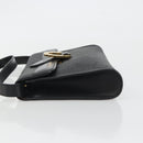 Christian Dior Trotter Canvas Shoulder Bag PVC Black Gold Auth 190867A-5