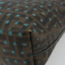 FENDI Zucca Canvas Hand Bag PVC Black Brown Auth 190868-16