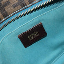 FENDI Zucca Canvas Hand Bag PVC Black Brown Auth 190868-16