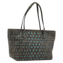 FENDI Zucca Canvas Hand Bag PVC Black Brown Auth 190868-1