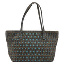 FENDI Zucca Canvas Hand Bag PVC Black Brown Auth 190868-2