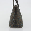 FENDI Zucca Canvas Hand Bag PVC Black Brown Auth 190868-4