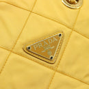 PRADA Chain Shoulder Bag Nylon Yellow Gold Auth 190869A-18