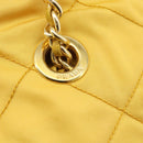 PRADA Chain Shoulder Bag Nylon Yellow Gold Auth 190869A-9