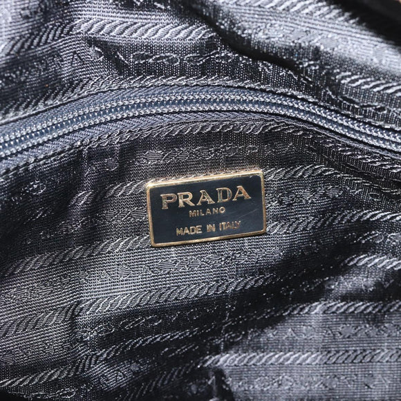 PRADA Chain Shoulder Bag Nylon Yellow Gold Auth 190869A