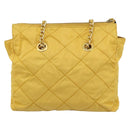 PRADA Chain Shoulder Bag Nylon Yellow Gold Auth 190869A-2