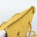 PRADA Chain Shoulder Bag Nylon Yellow Gold Auth 190869A-6