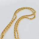 PRADA Chain Shoulder Bag Nylon Yellow Gold Auth 190869A-14