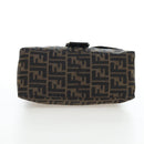 FENDI Zucca Canvas Mamma Baguette Tote Bag Brown Black Auth 190870SAV-10