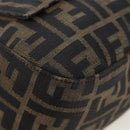 FENDI Zucca Canvas Mamma Baguette Tote Bag Brown Black Auth 190870SAV-11