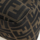 FENDI Zucca Canvas Mamma Baguette Tote Bag Brown Black Auth 190870SAV-14